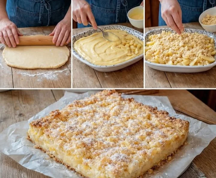 15-Minuten Vanillepudding-Streuselkuchen vom Blech