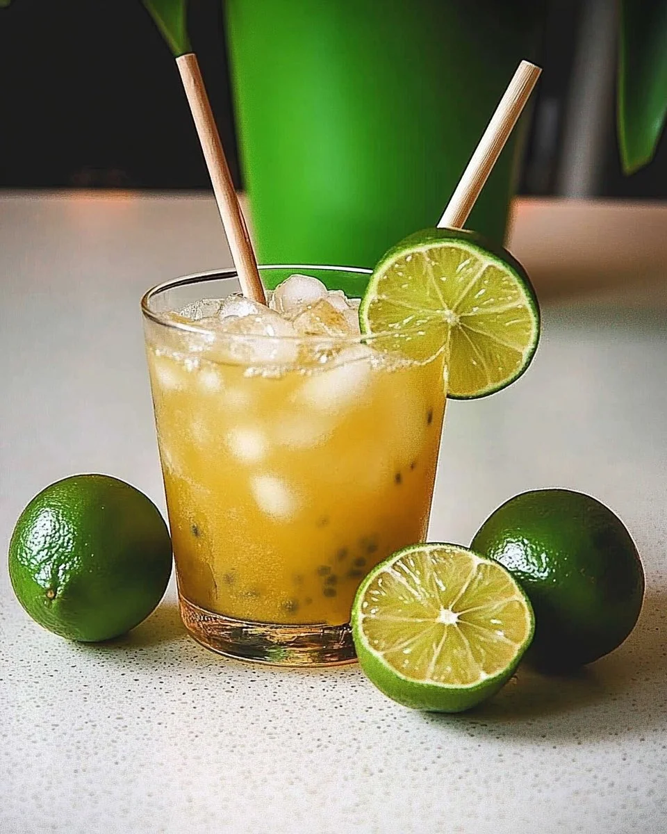 Erfrischende alkoholfreie Caipi a la Dready im Glas serviert.