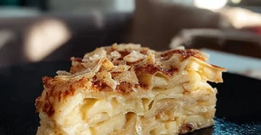 Leckere Apfel-Lasagne mit frischen Äpfeln und cremiger Füllung