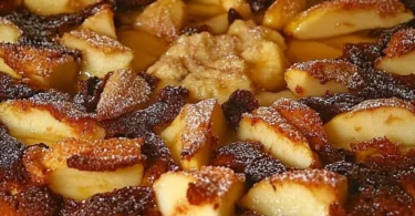 Frischer Apfel Pluck Kuchen mit saftigen Äpfeln und leckerem Teig