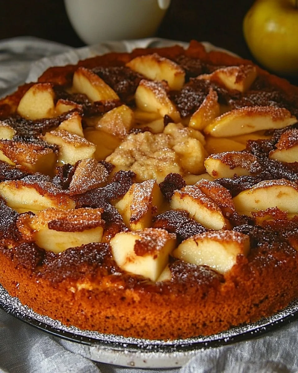 Frischer Apfel Pluck Kuchen mit saftigen Äpfeln und leckerem Teig