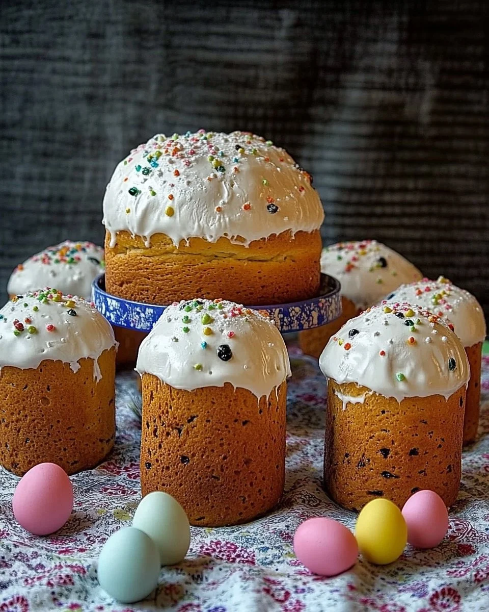 Authentiischer Kulitsch, traditionelles russisches Ostergebäck