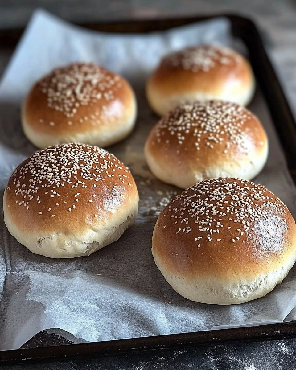 Frisch gebackene Brötchen auf einem Holzbrett
