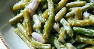 Cremiger Bohnensalat mit frischen Bohnen und leckerem Dressing