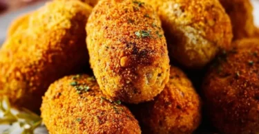 Crispy lentil croquettes cooked in an air fryer, healthy and delicious