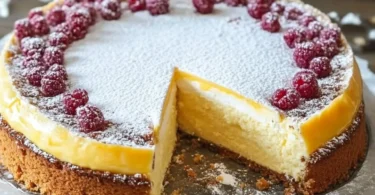 Eierlikörtorte mit Sahne und frischen Früchten