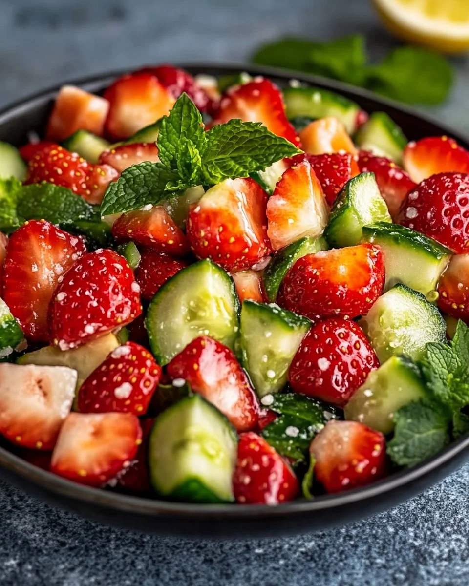 Erdbeer-Gurken-Salat in 5 Minuten