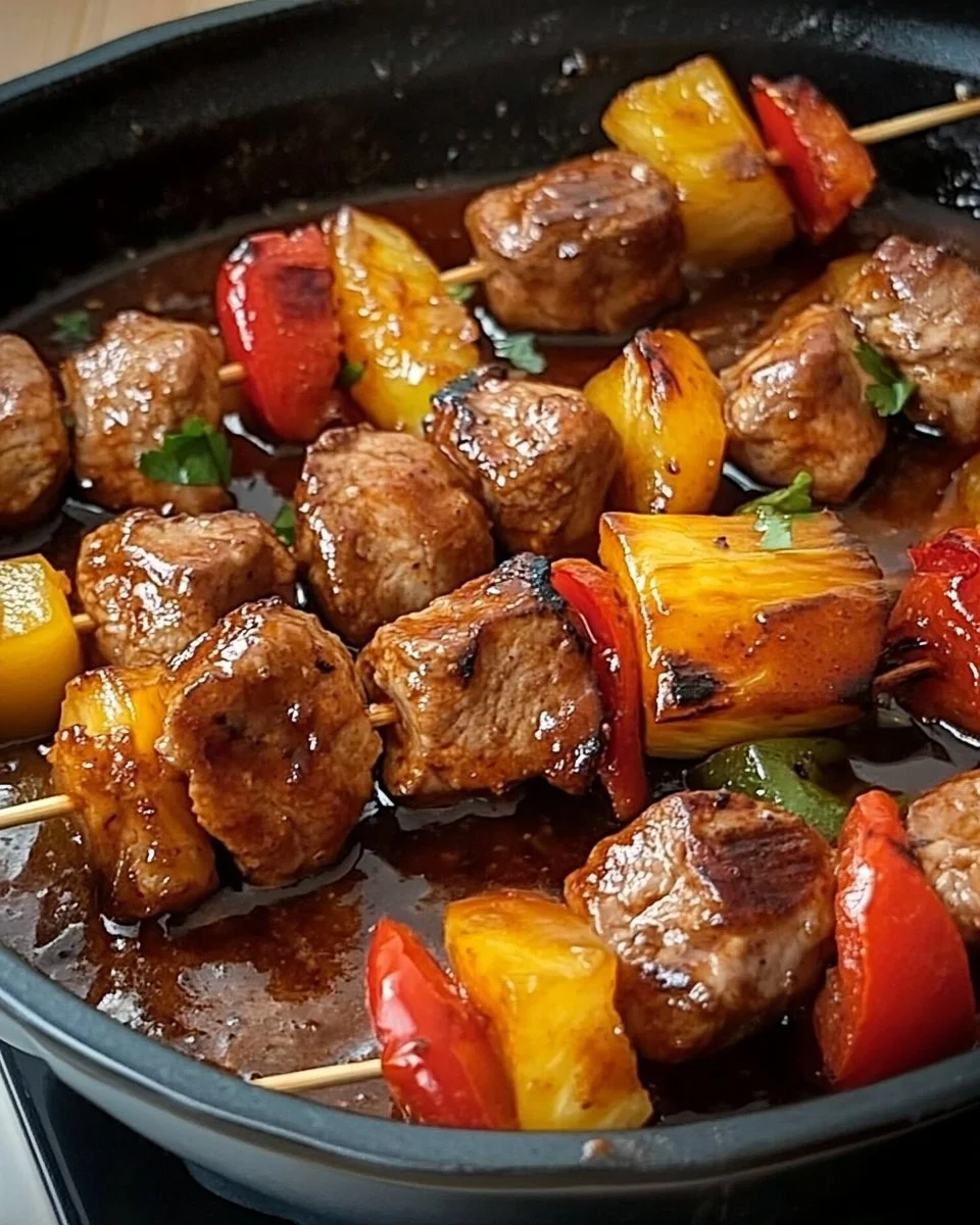 Fantastischer Schaschlik mit selbstgemachter Schaschliksoße
