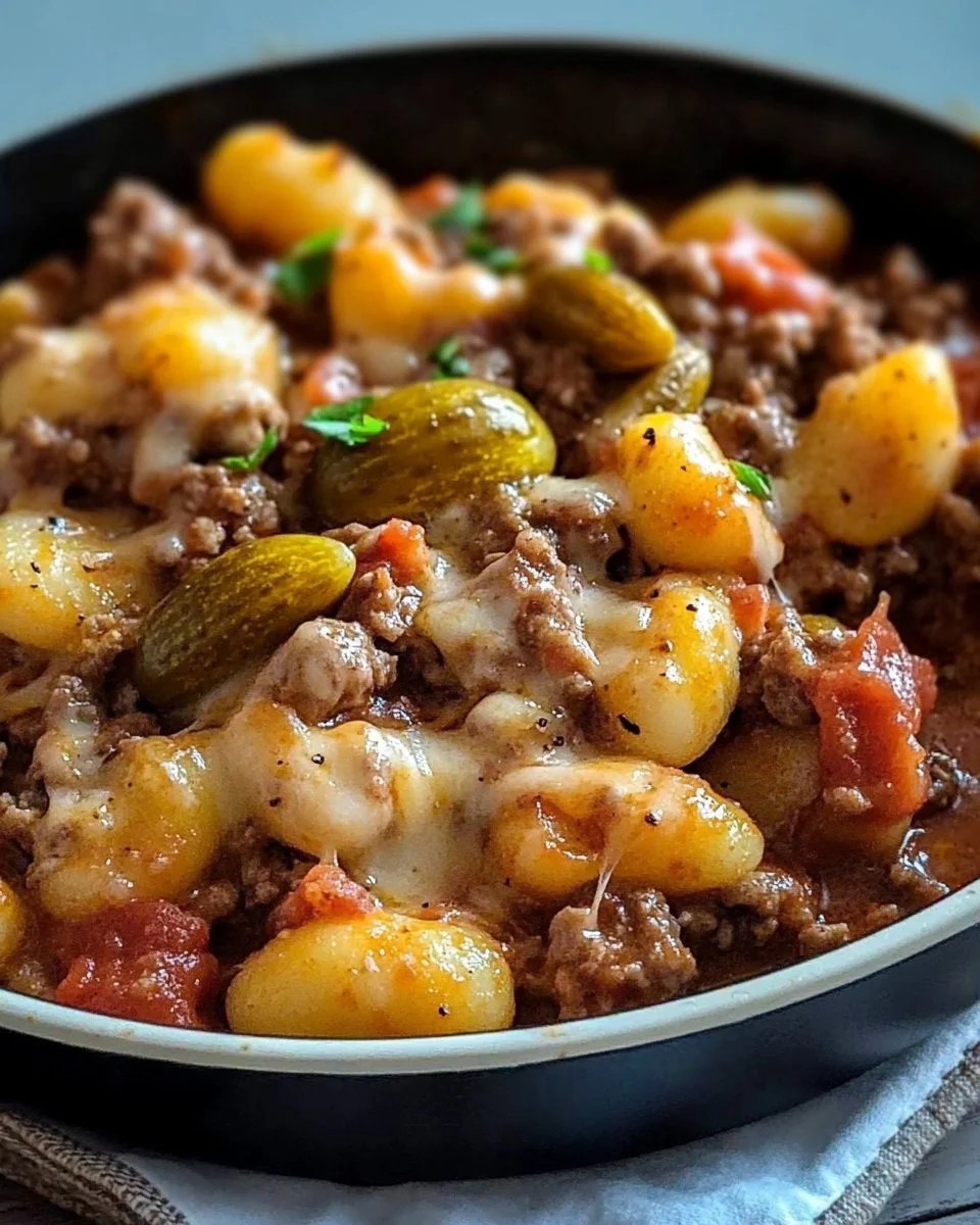 Gnocchi Cheeseburger Pfanne