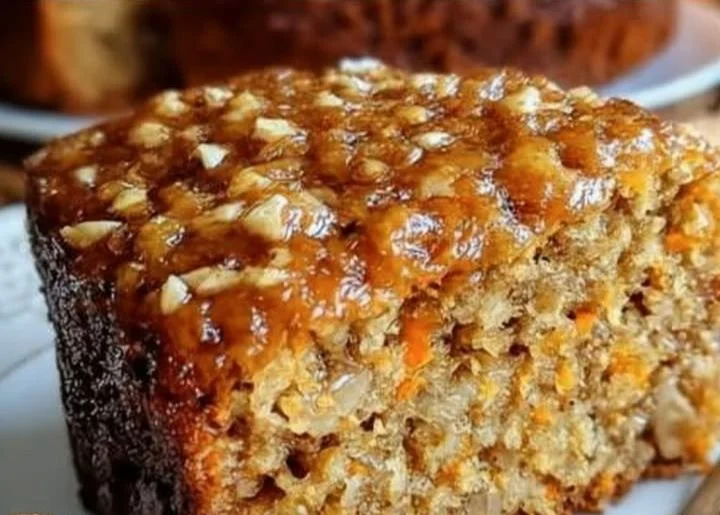 Haferflocken-, Apfel- und Karottenkuchen
