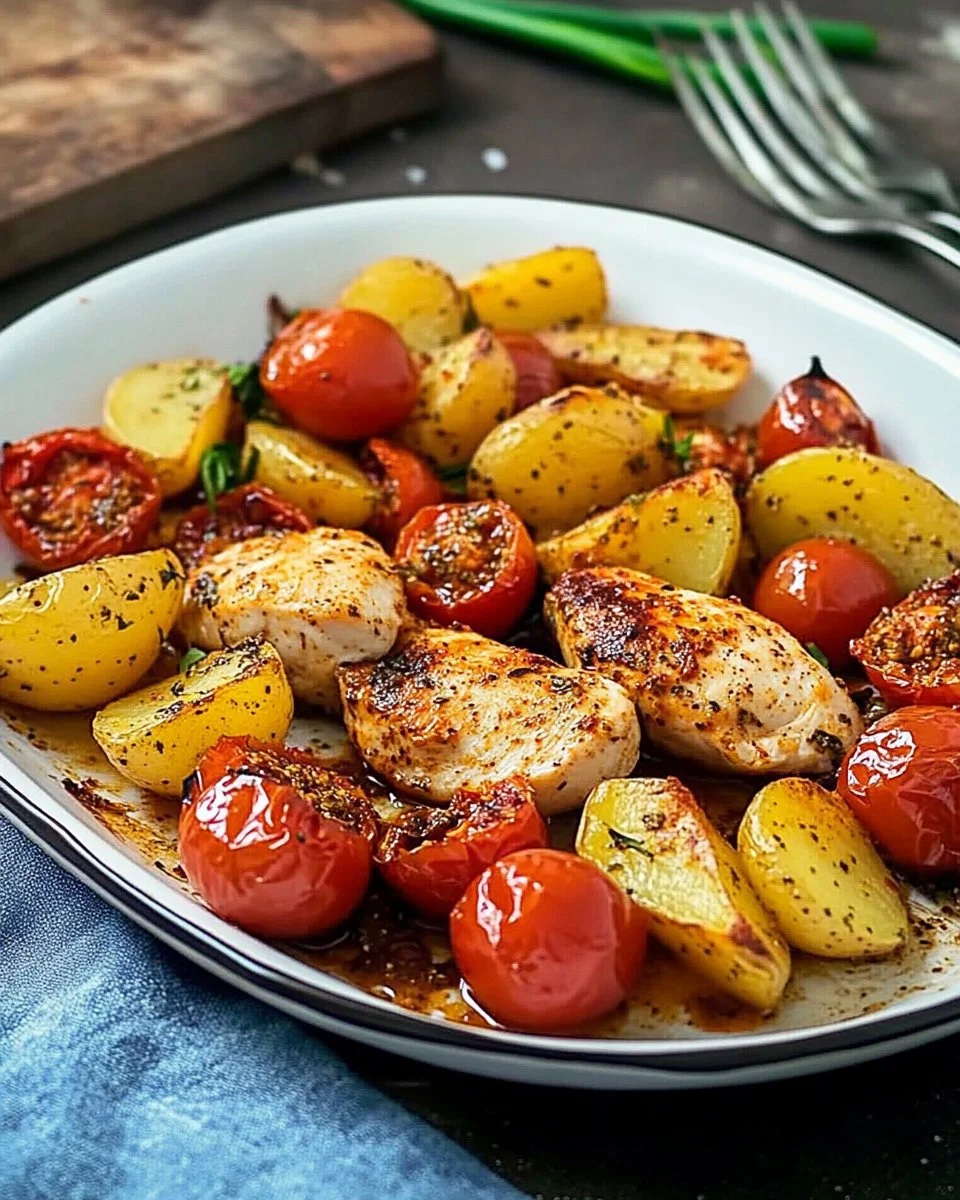 Hähnchenbrustfilet mit Country-Kartoffeln