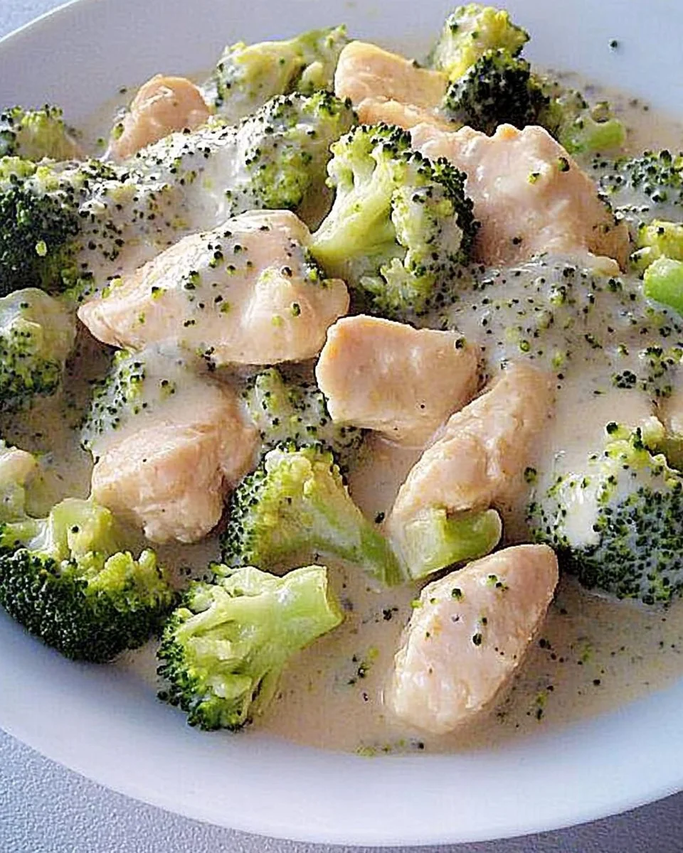 Hühnchen mit Brokkoli und Kräuterfrischkäse