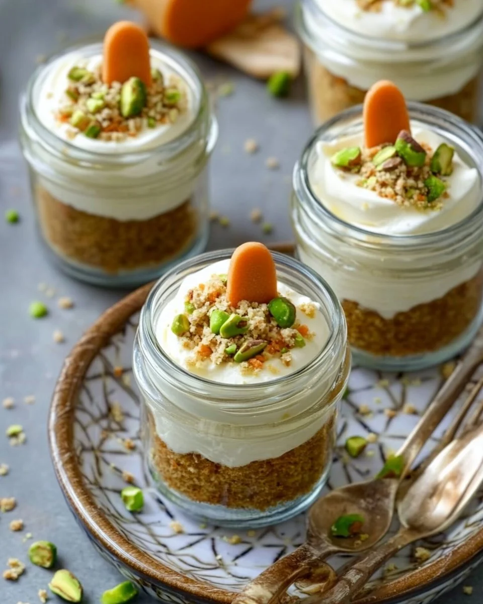 Nachtisch Ostern: Karottenkuchen im Glas
