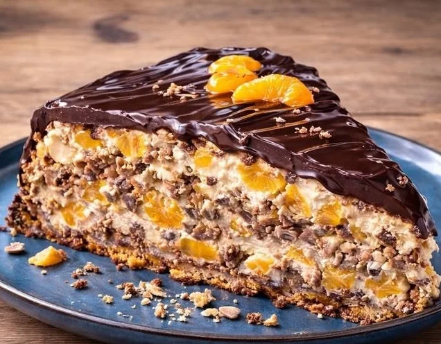 Kiesgrubenkuchen mit Mandarinen