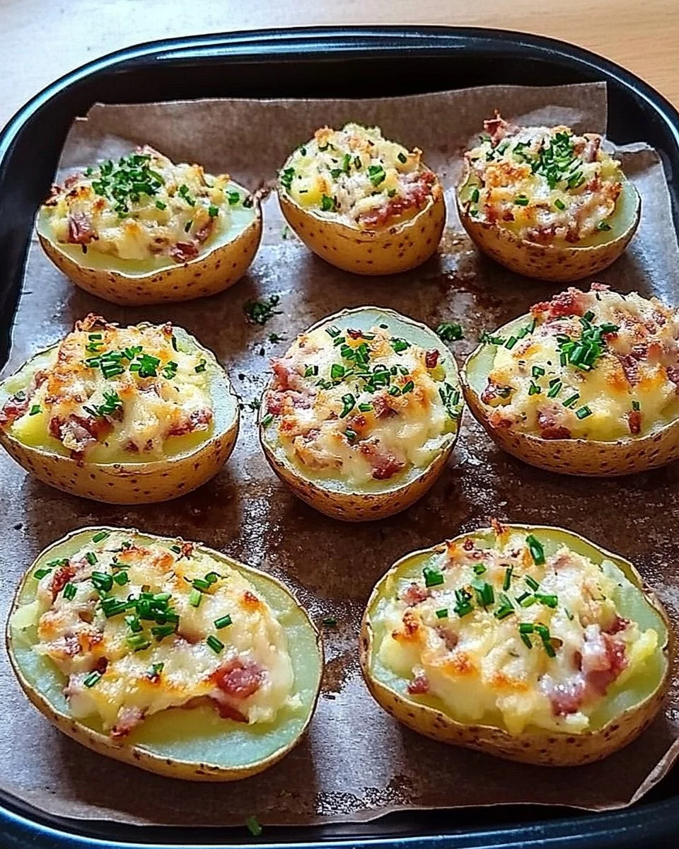 Lorraine gefüllte Kartoffeln