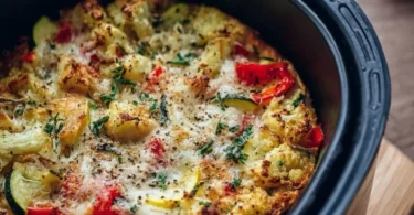 Low Carb Bake zubereitet im Airfryer mit frischen Zutaten