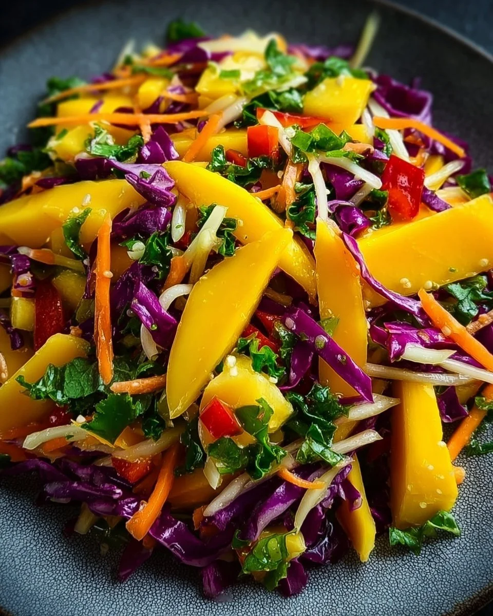 Leckeres Mangosalate mit frischen Zutaten und buntem Gemüse