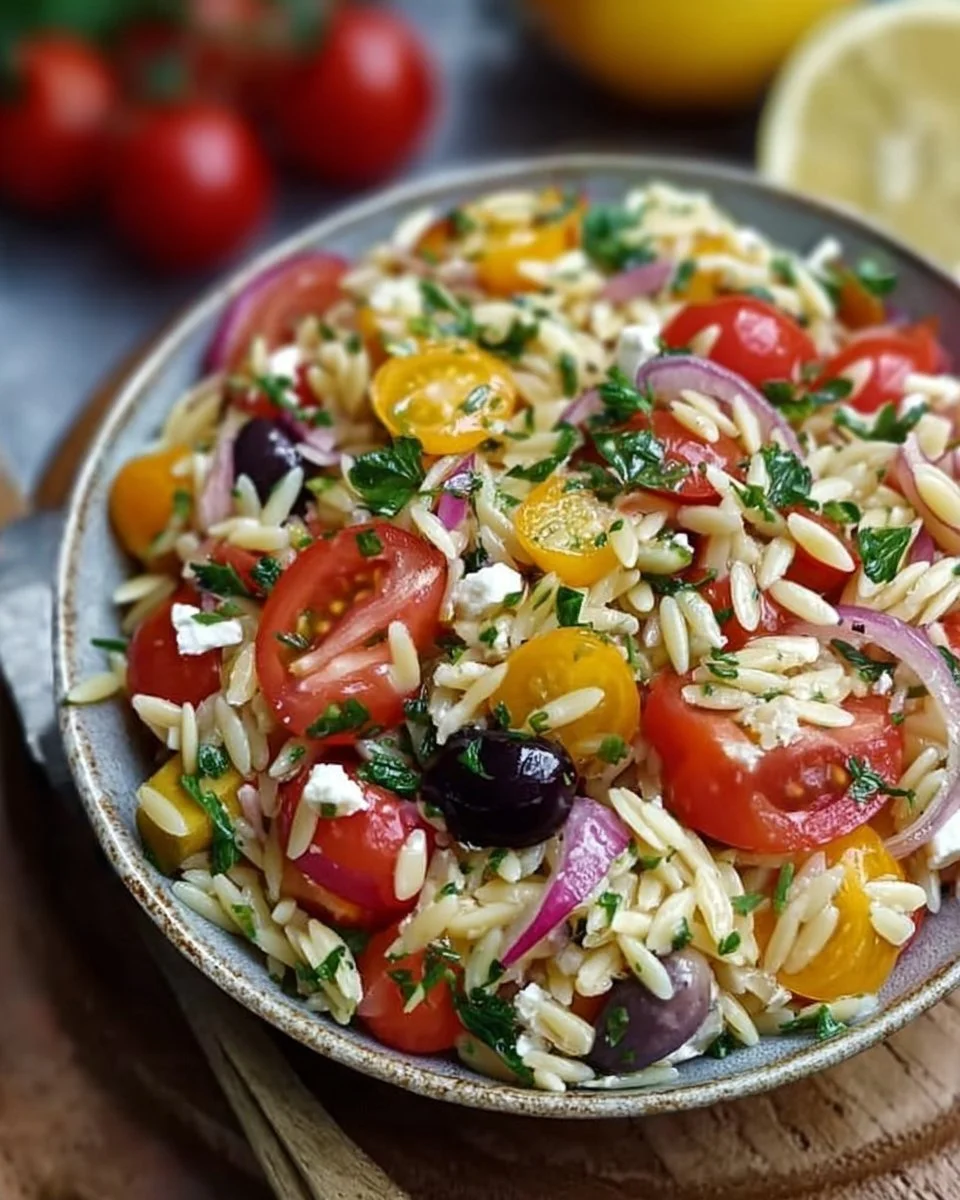Mittelmeer Orzo Salat