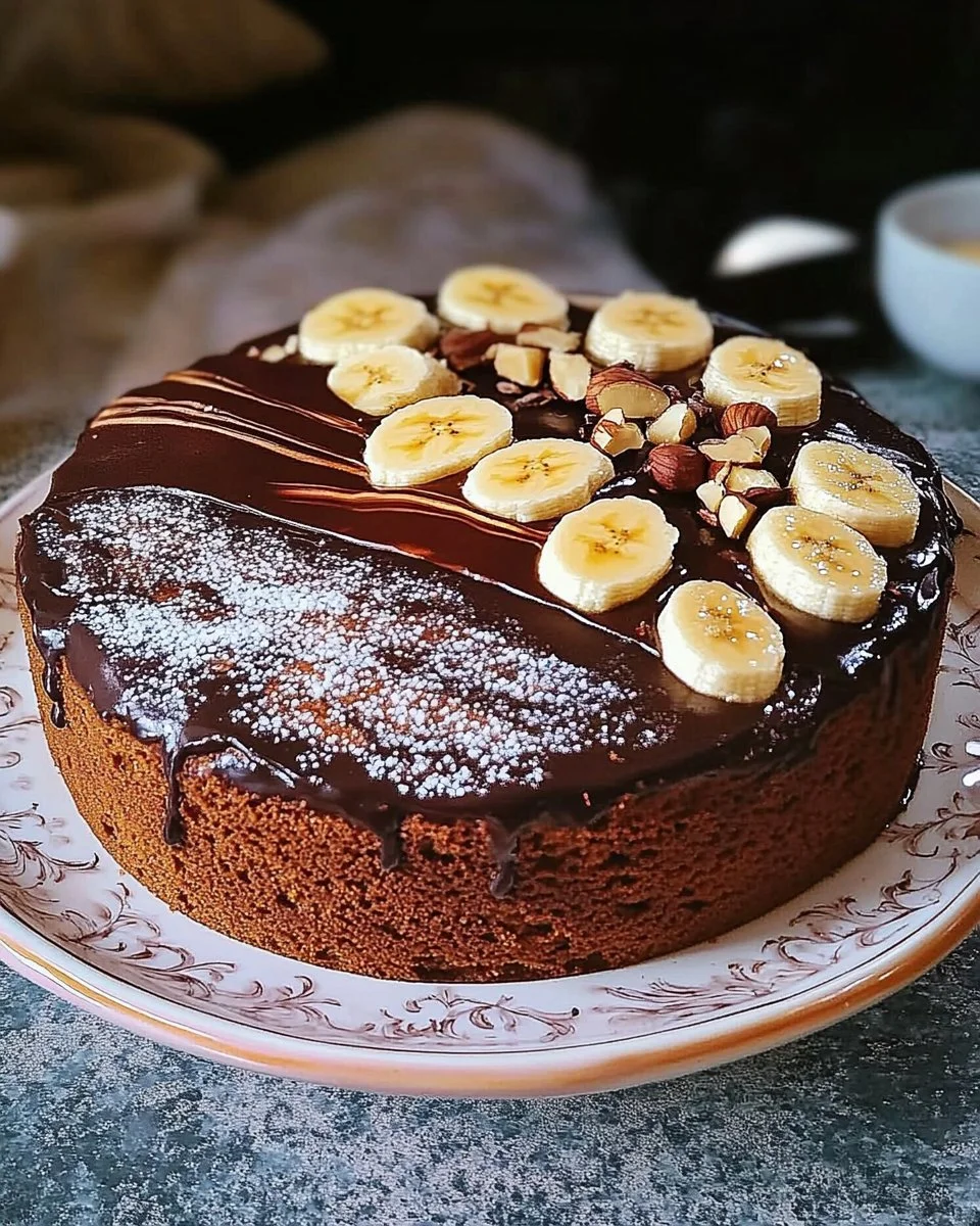 Saftiger namibischer Bananenkuchen mit Bananen und Nüssen