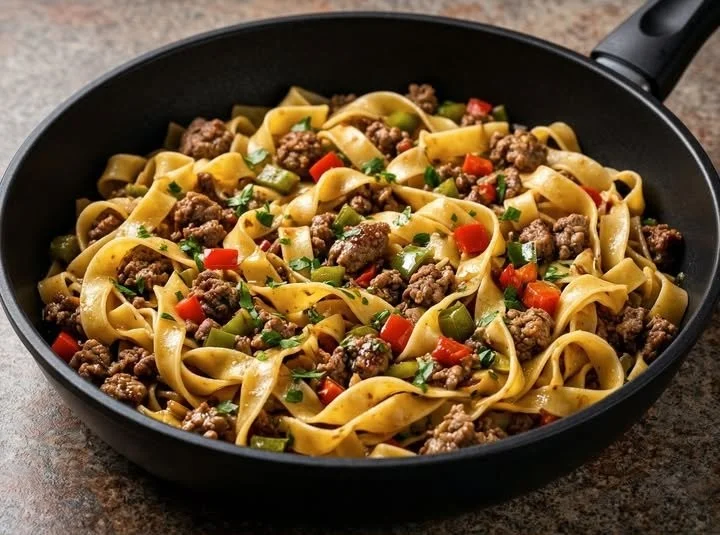 Nudel Hackfleisch Pfanne