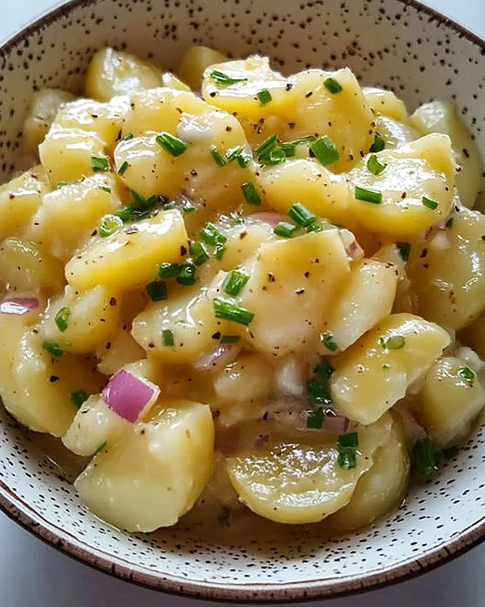 Echter Berliner Kartoffelsalat nach Omas Rezept mit frischen Zutaten