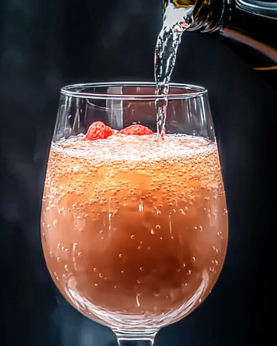 Fruchtige Orgasmus Bowle serviert in einem eleganten Glas.