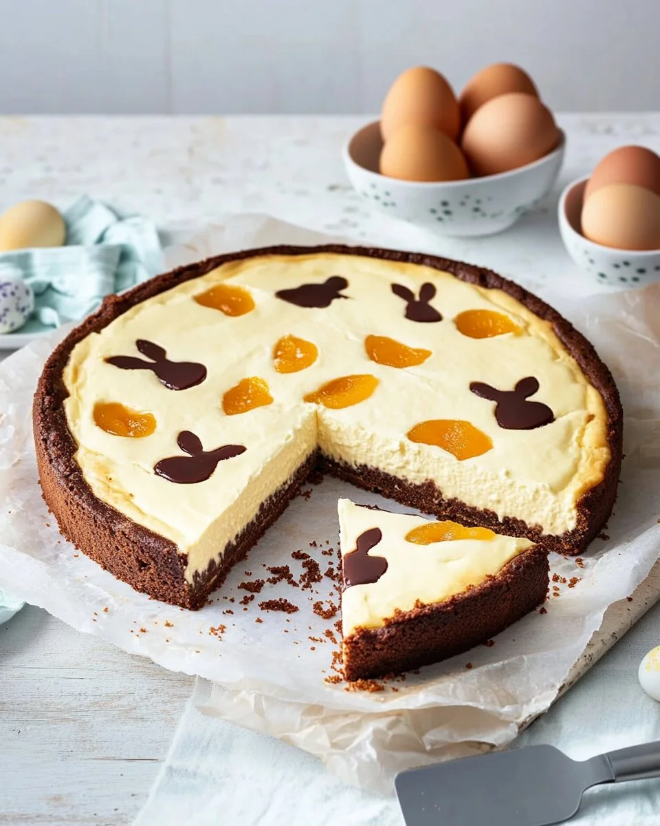 Oster-Zupfkuchen mit Schokolade und Frischkäse auf einem Teller.