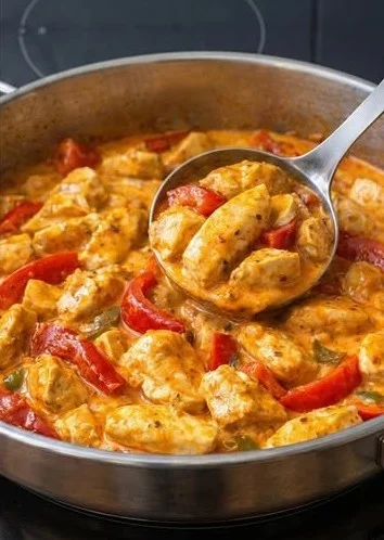 Paprika-Sahne-Hähnchen