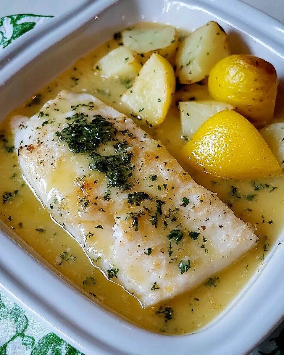 Pollfillet in Kräutersauce
