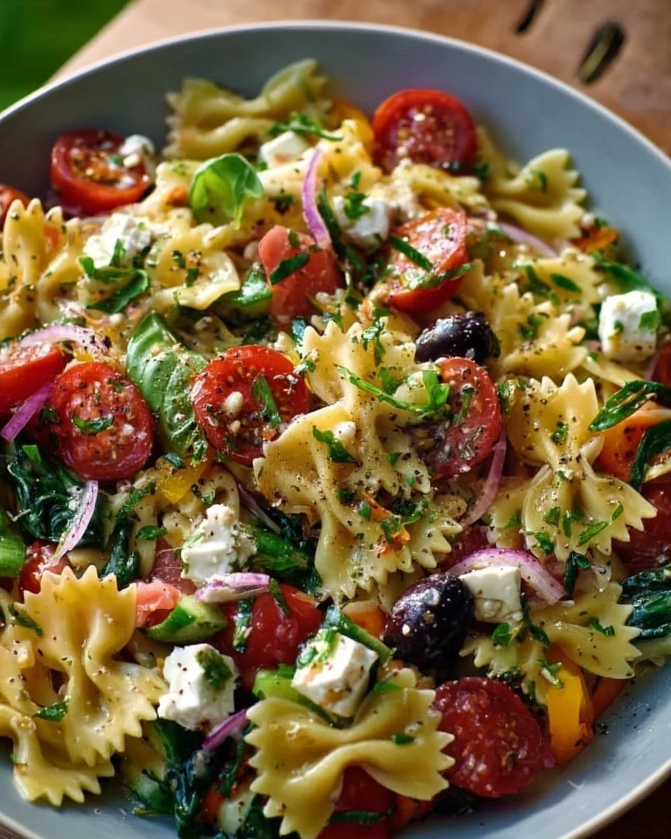 Schmetterlingspasta-Salat