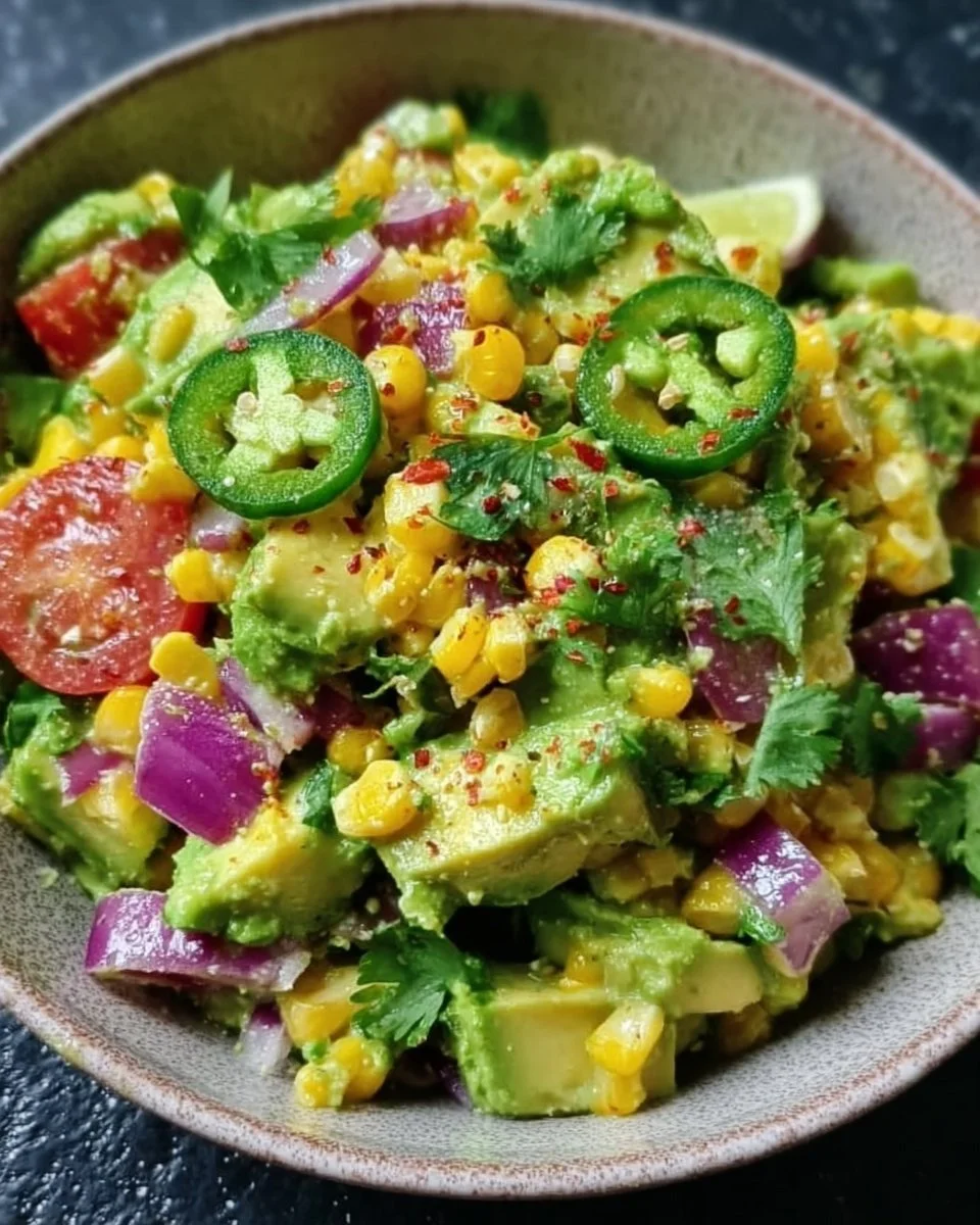 Schneller Frühlings-Avocado-Mais-Salat mit spritziger Limette