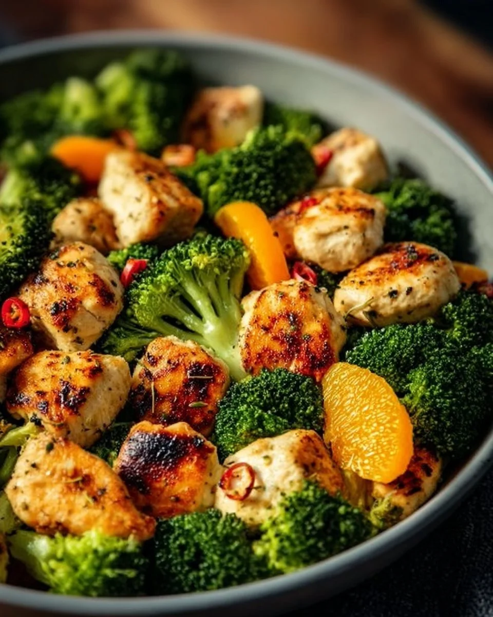 Schnelles Abendessen mit Gemüse und Hähnchen oder Tofu