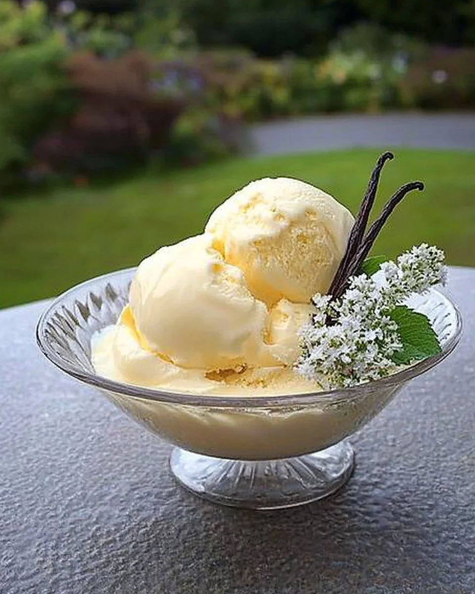 Vanilleeis ohne Eismaschine