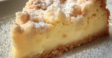Vanillepudding Streuselkuchen vom Blech mit Streuseln und Vanillecreme