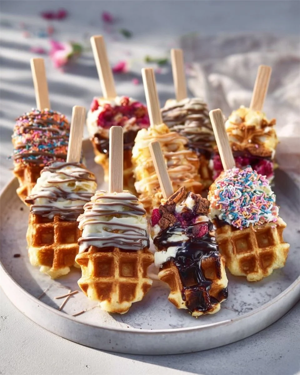 Leckere Waffeln am Stiel für den perfekten Snack