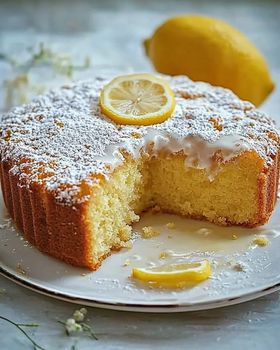 Zitronenkuchen mit Sauerrahm