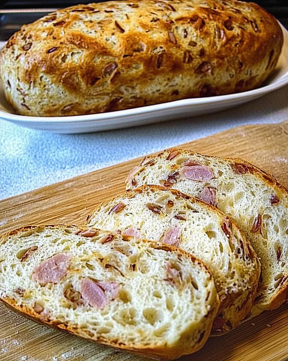Zwiebel Käse Schinken Brot