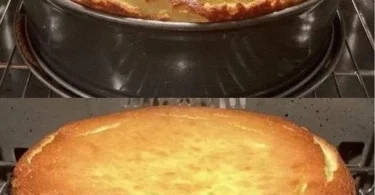 Ein köstlicher 15-Minuten-Käsekuchen serviert auf einem Teller.