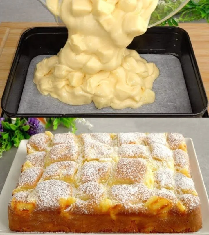 Hausgemachter Apfelkuchen mit frischen Äpfeln und Zimt