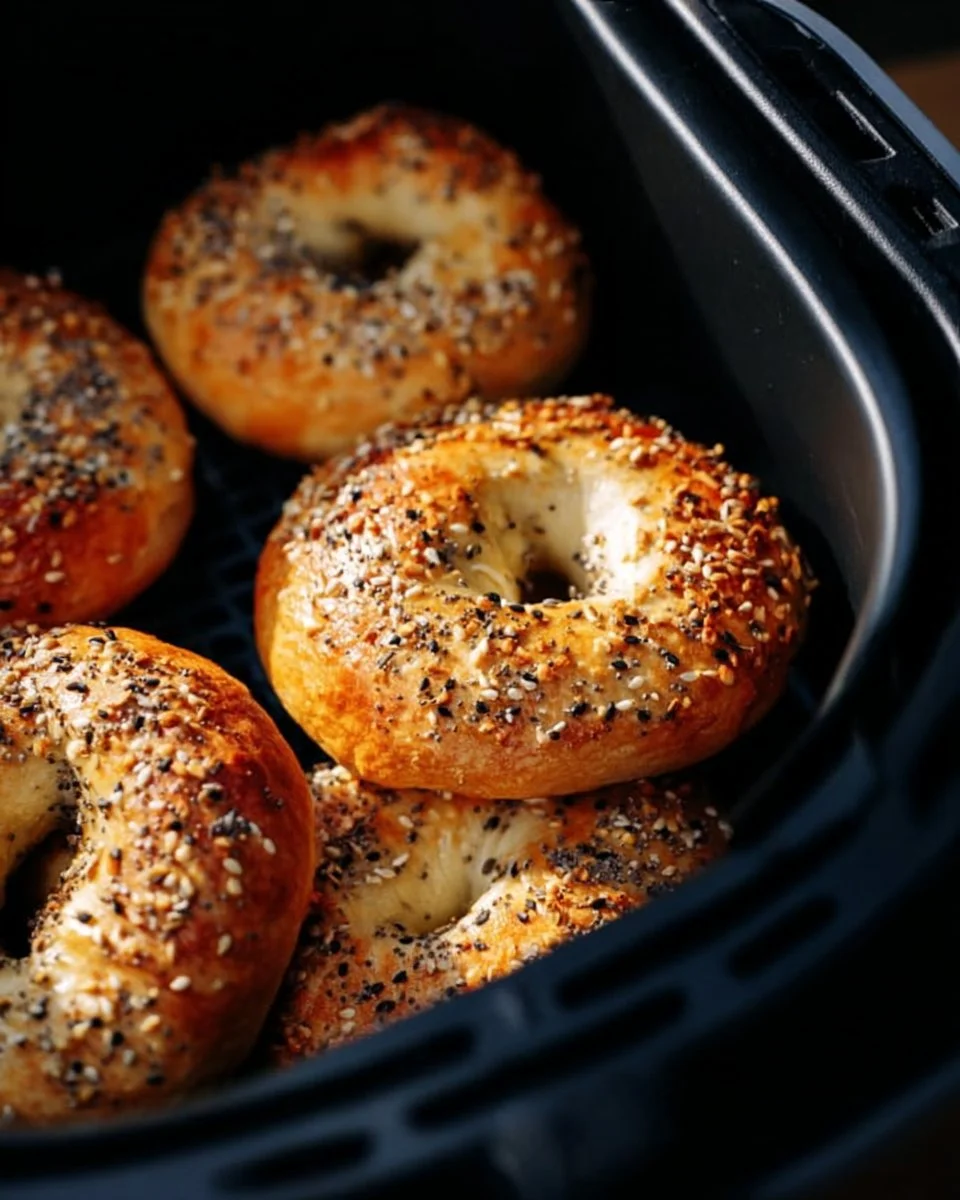 Bagels aus der Heißluftfritteuse - knusprig und lecker