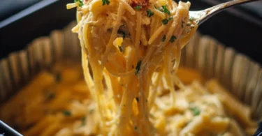 Baked Feta Pasta aus der Heißluftfritteuse, köstlich und einfach zuzubereiten.