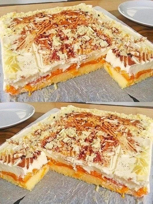 Biskuit Mandarinenkuchen vom Blech