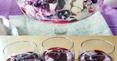 Leckeres Blaubeer-Mascarpone-Dessert mit frischen Blaubeeren und samtiger Mascarpone-Creme