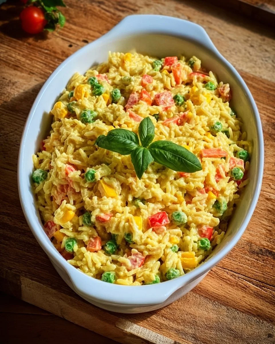Bunter Reissalat mit Curry
