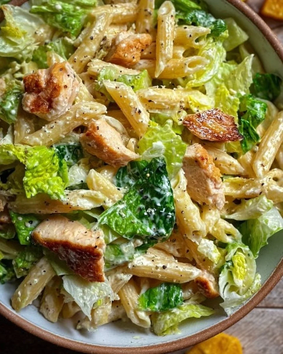 Caesar Nudelsalat (Römersalat)