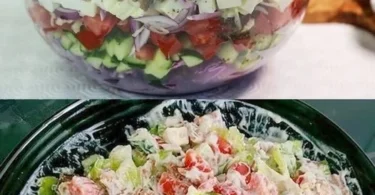 Leckerer Döner Salat mit frischem Gemüse und würzigem Fleisch