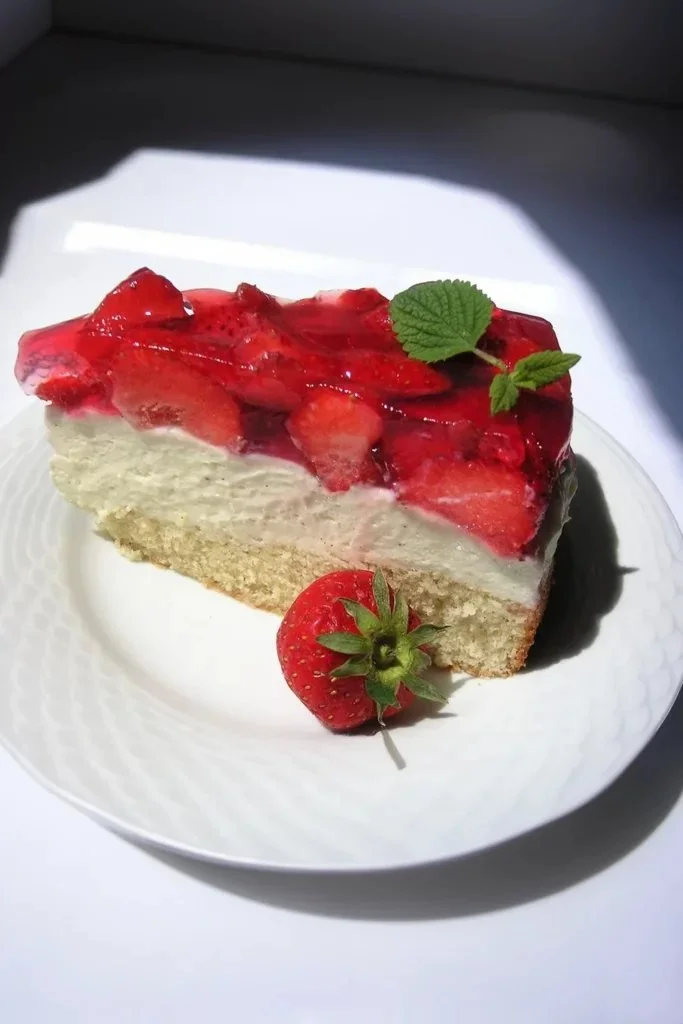 Erdbeerkuchen mit Vanillecreme