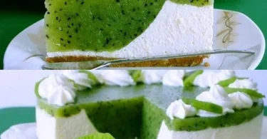 Erfrischende Kiwi Torte ohne Backen mit Frischkäse