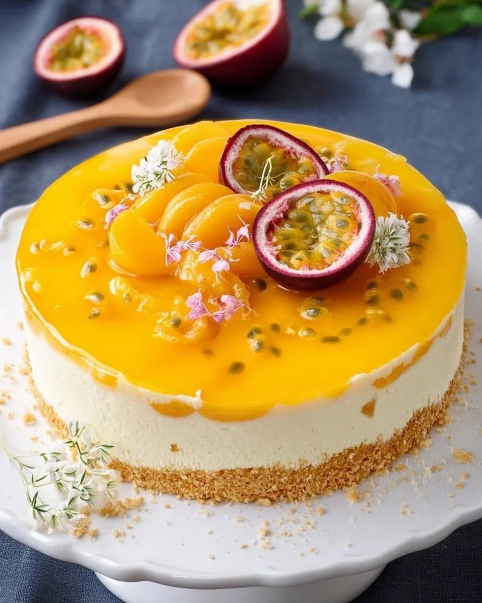 Fruchtige Pfirsich-Maracuja-Torte | Rezept