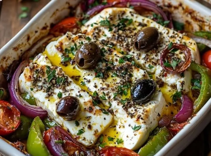Gebackener Schafskäse auf Griechische Art